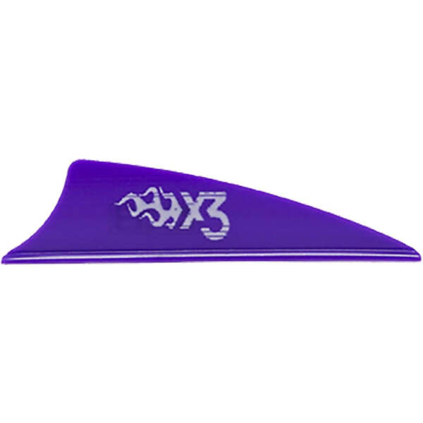 Bohning X3 Vanes Purple 1.75 in. 100 pk.