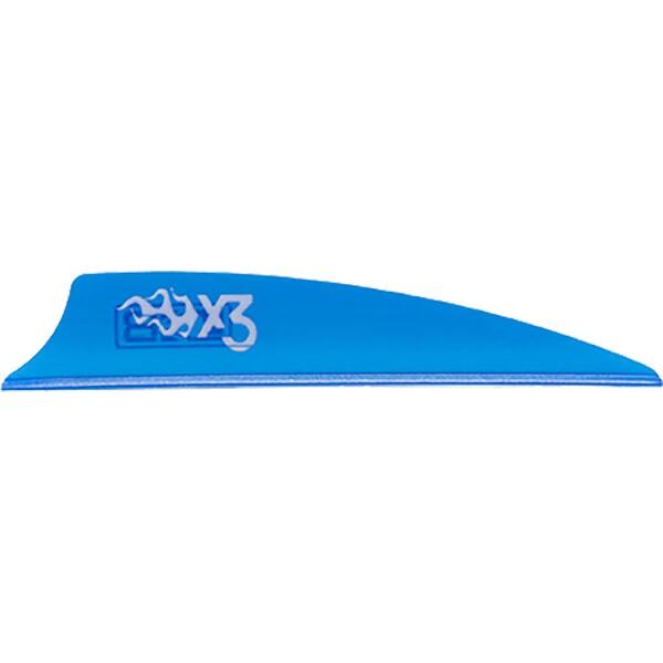 Bohning X3 Vanes Satin Blue 2.25 in. 100 pk.