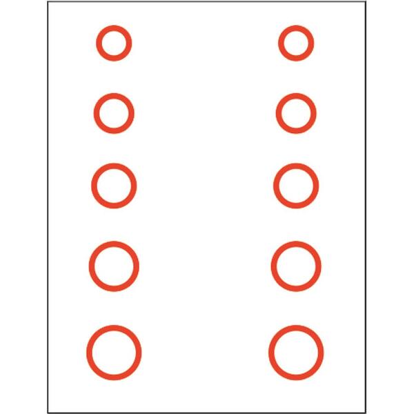 Gunstar Mini Circles Target Reticle Set Orange
