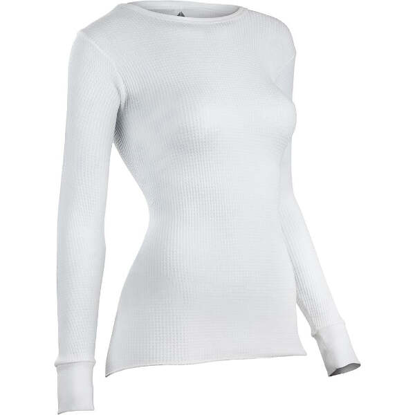 Indera womens Traditional Long Sleeve Thermal Top White X-Large