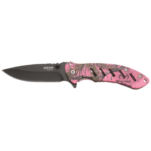 Bear and Son Brisk 1.0 Folder Mossy Oak Pink 4 1/16 in.