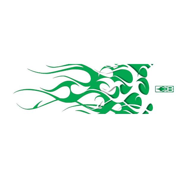Bohning HD Arrow Wraps Green and White Flame 13 pk.