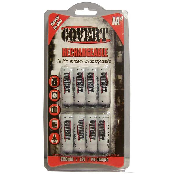 Covert Rechargeable Batteries 12 pk
