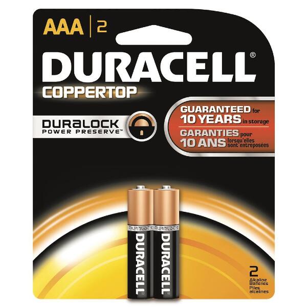 Duracell Coppertop Batteries AAA 2 pk.