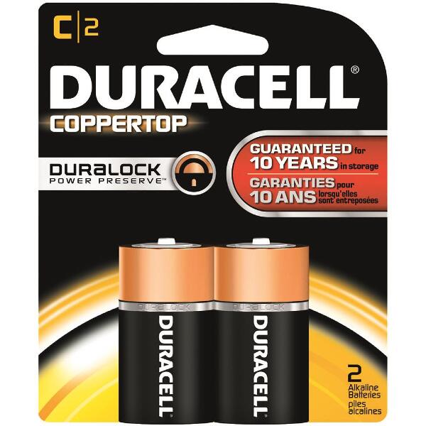 Duracell Coppertop Batteries C 2 pk.