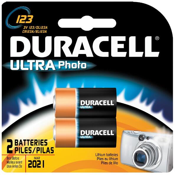 Duracell Lithium Batteries CR123 2 pk.