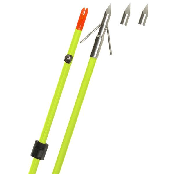 Fin Finder Raider Pro Bowfishing Arrow Flo Green w/ Riptide Point