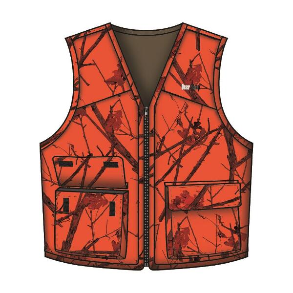 Gamehide Deer Camp Vest Woodlot Blaze Large
