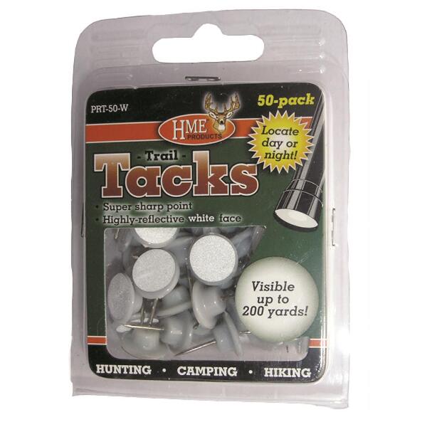 HME Plastic Reflective Tacks White 50 pk.
