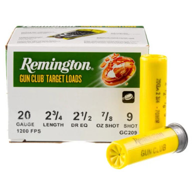 Remington Gun Club 20ga 2.75” 7/8oz #9 25/bx