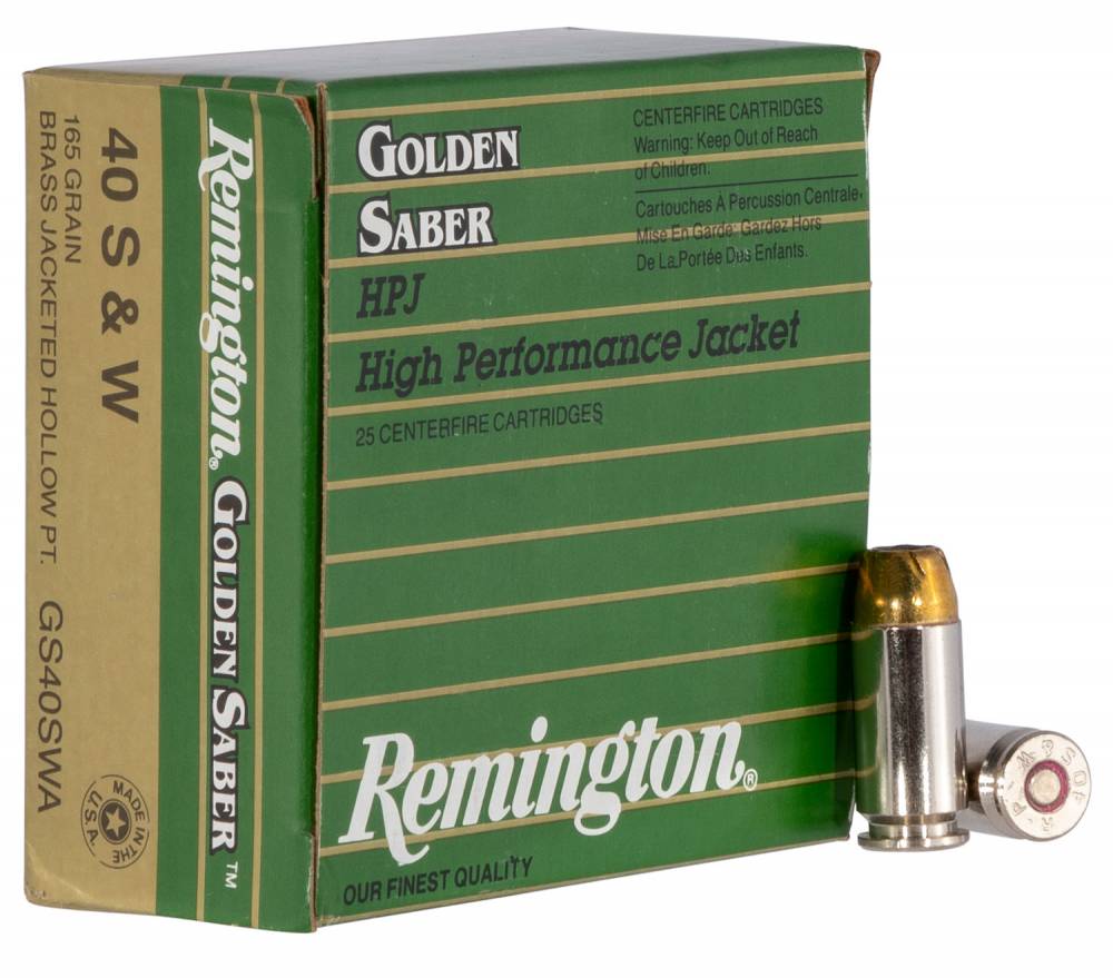 Remington Ammo Golden Saber 40 S&W 165gr (BJHP) 25 Bx/ 20 Cs