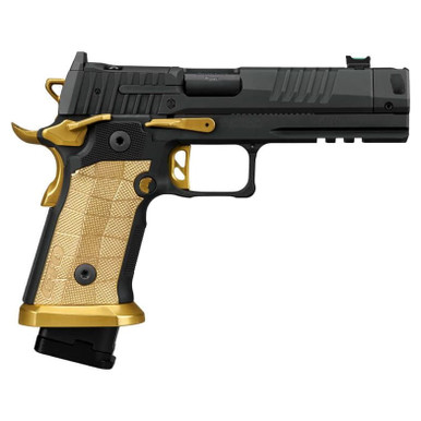 Sig Sauer P211 Spectre Comp 9mm 4.4" Bbl Optic Ready SAO Fiber Optic Brass Grip Pistol w/(1) 23rd & (2) 21rd Steel Mags & Compensator