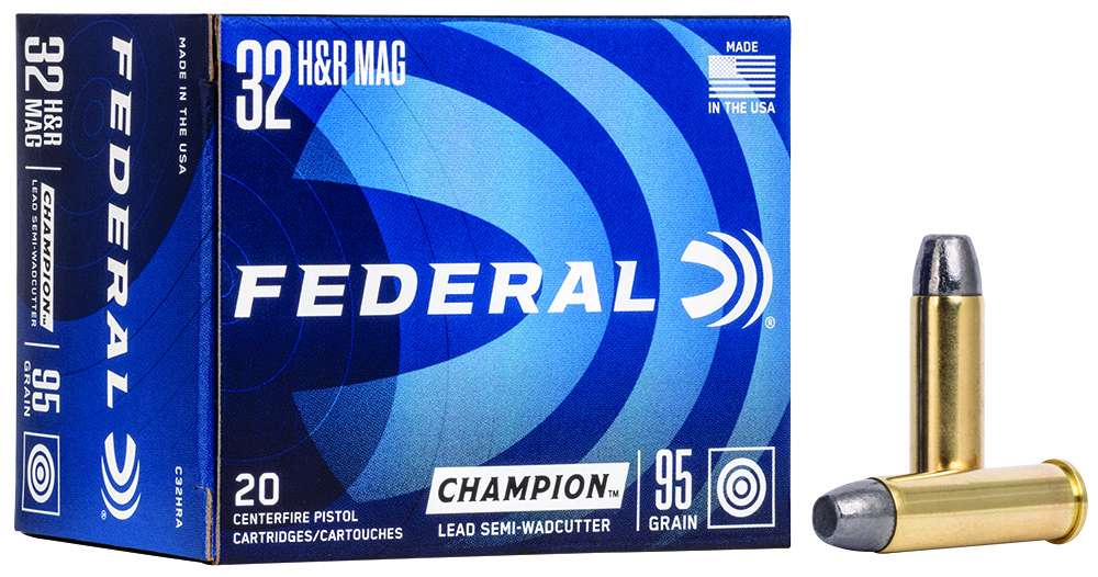 Federal, Champion, 32HRA, 95 Grain, Lead, Semi Wadcutter, 20 Round Box