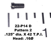 22: SCREW, .125" dia. X 42 T.P.I. - Pattern 2 (WORN HEAD)