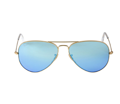 Ray-Ban Aviator Sunglasses — 58 mm Gold/Blue Flash Polarized Lenses