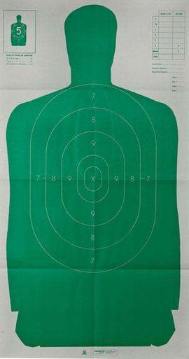 Champion Police Silhouette Full size Target - 24″x45″ Green