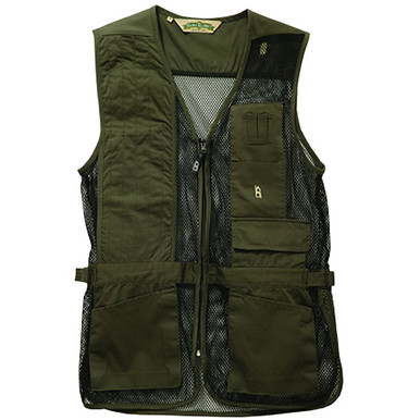Bob Allen Full Mesh Shooting Vest — Sage Green, Right Hand, XS