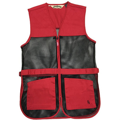 Bob Allen Full Mesh Dual-Pad Shooting Vest — Red, XS