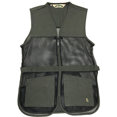 Bob Allen Full Mesh Dual-Pad Shooting Vest — Sage Green, L