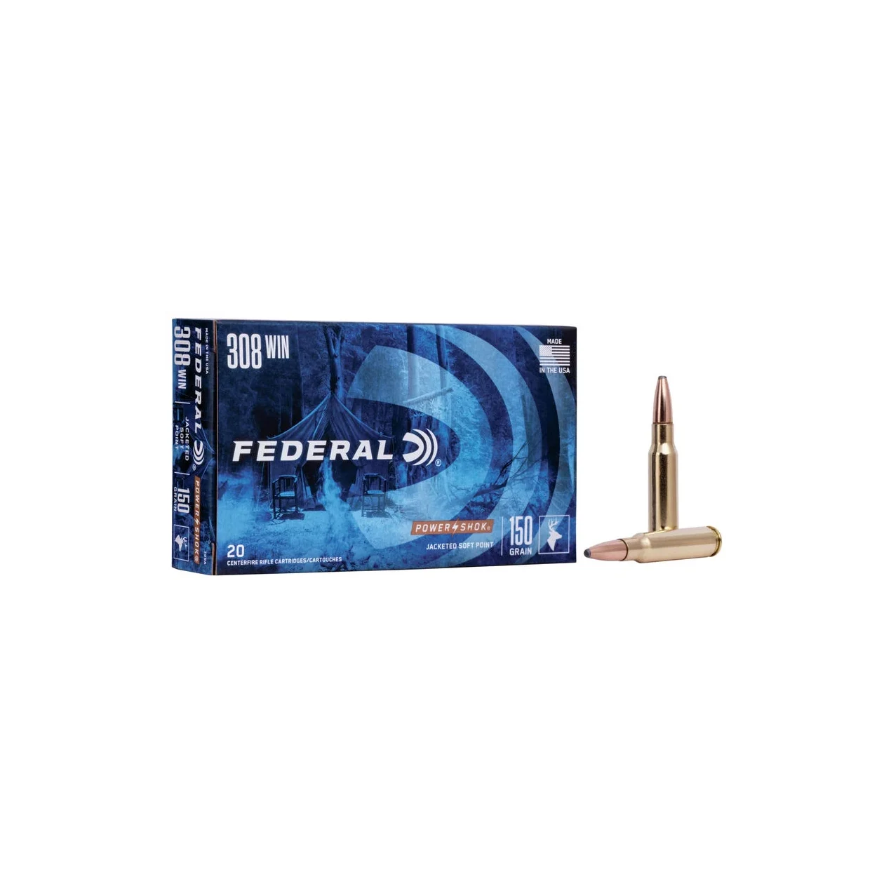 FEDERAL POWER-SHOK 308 WIN 150GR SOFT POINT