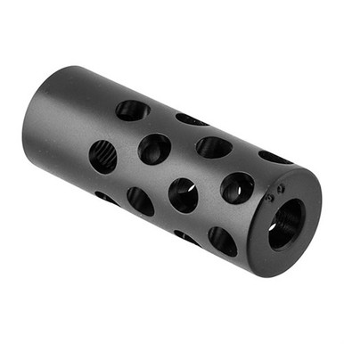 Quiet Muzzle Brake 30 Caliber 1/2-28 Steel Matte Blued