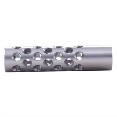 #1 Muzzle Brake 22 Caliber 1/2-28 Chrome Moly Silver