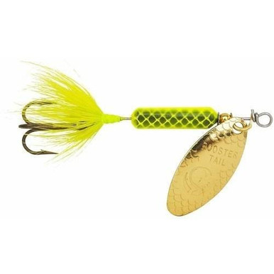 Yakima Bait Original Rooster Tail 1/16 oz Inline Spinner – Flo Chartreuse