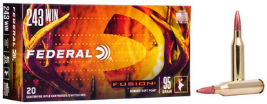 Federal Fusion .243 Winchester 95 Grain Soft Point Ammunition - 20 Rounds