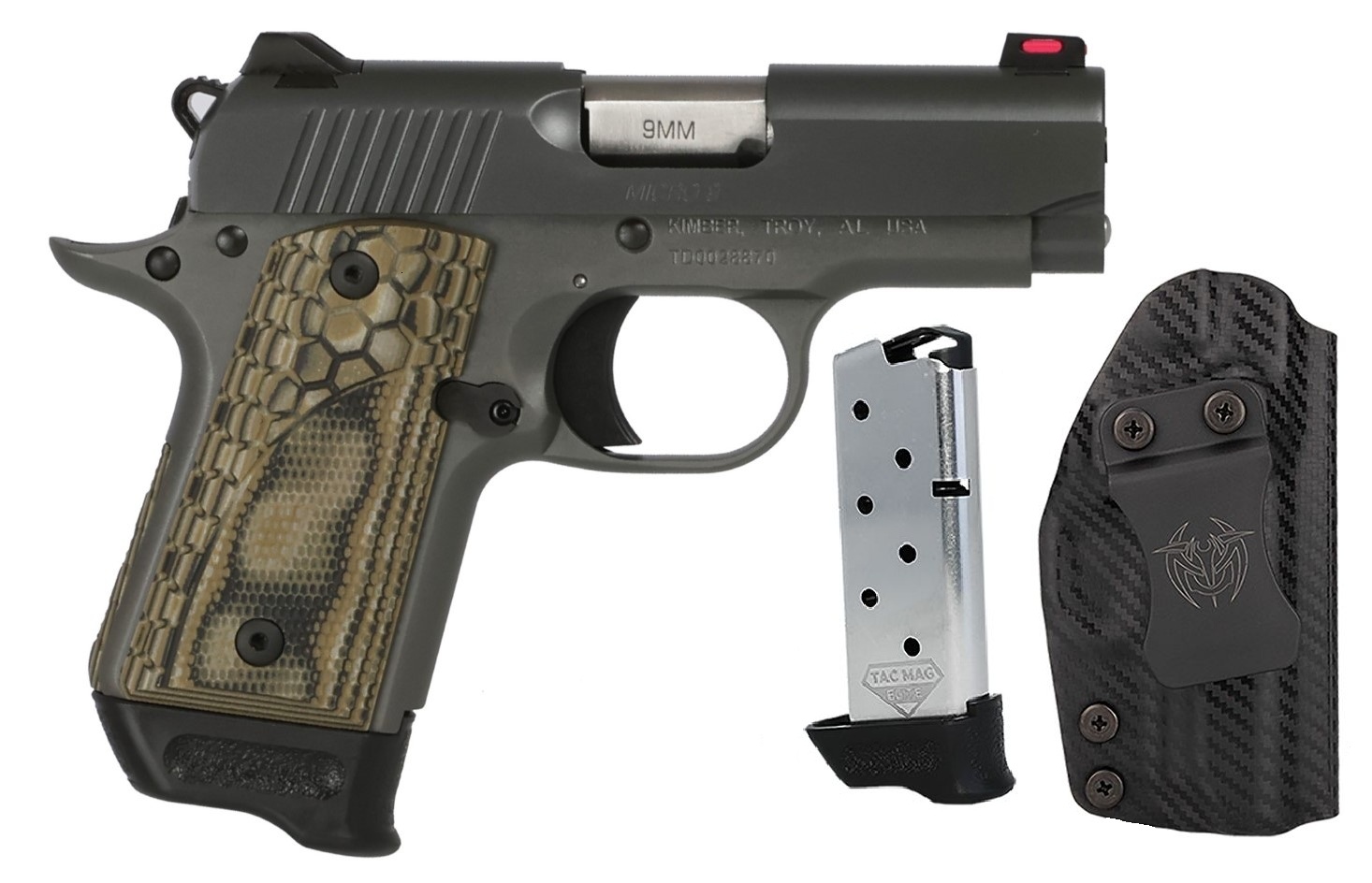 LIPSEYS EXCLUSIVE KIMBER MICRO 9MM BLK/KHX RTC BUNDLE 9mm