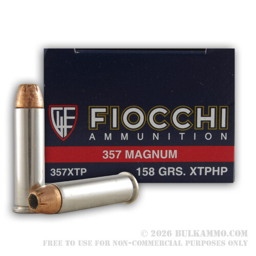 500Rounds of .357 Mag Ammo by Fiocchi - 158gr JHP