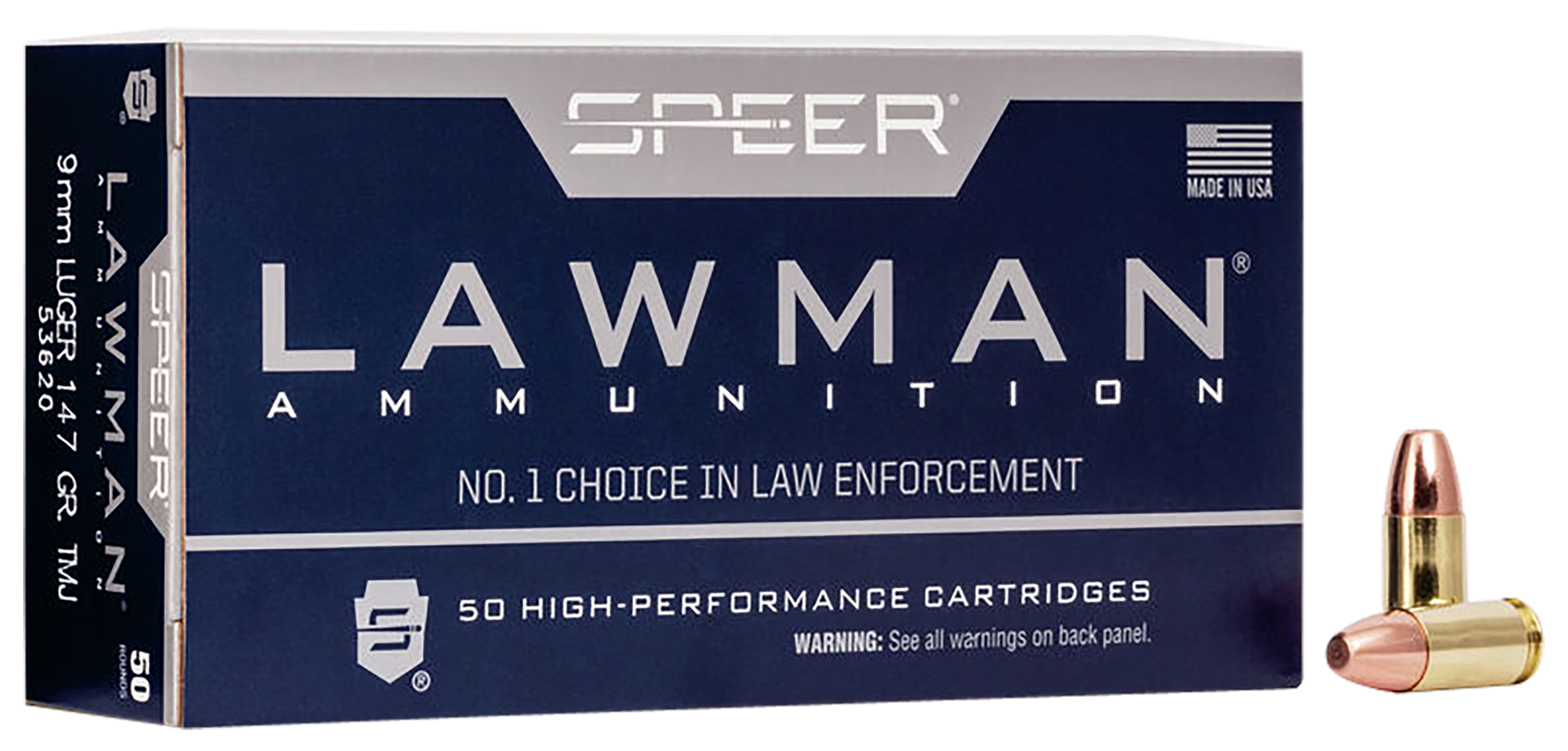 Speer Lawman 9mm Luger 147gr TMJ Round Nose - Box or Case