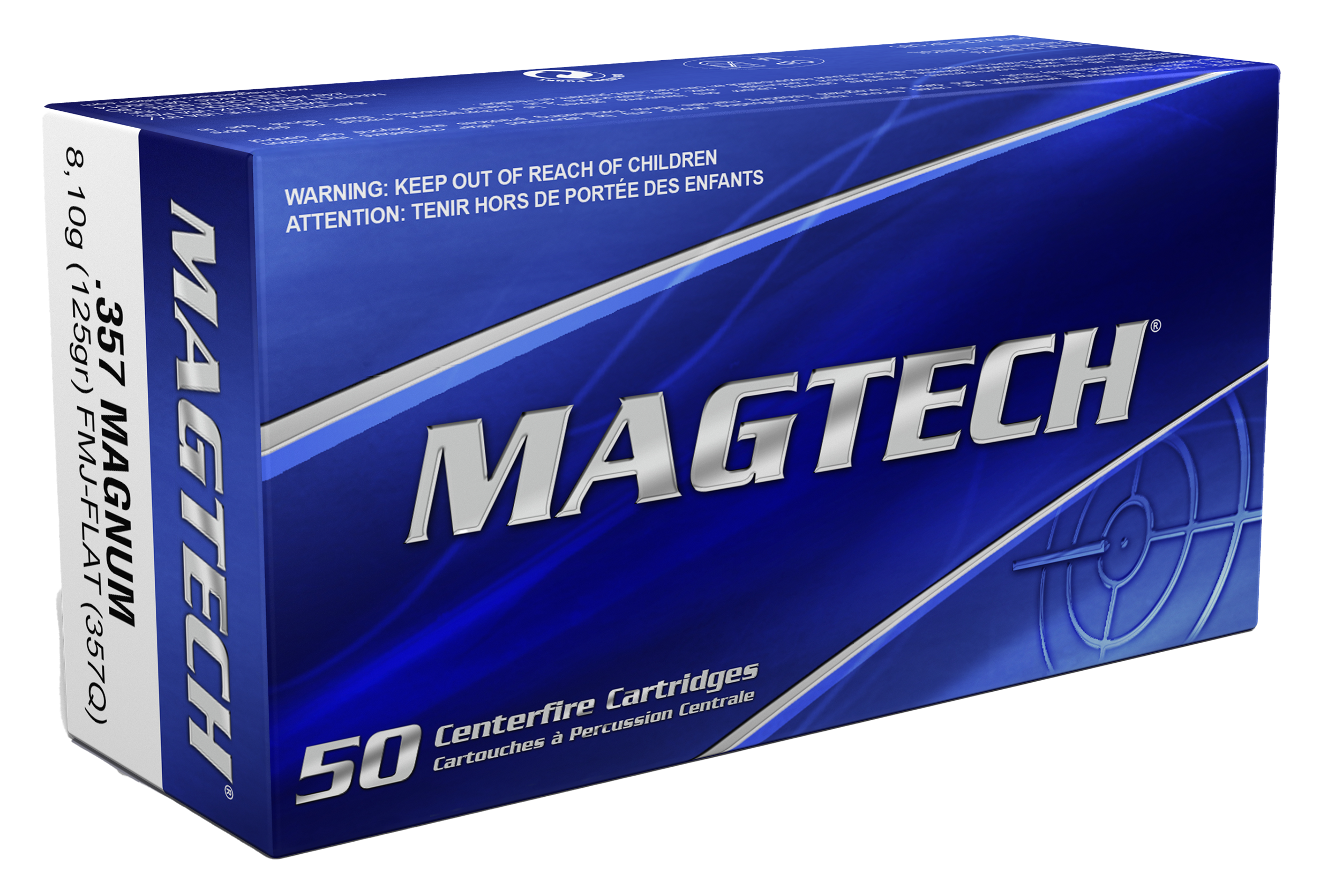 Magtech .357 Magnum Sport Shooting 125gr FMJ Flat Ammo 1405 FPS