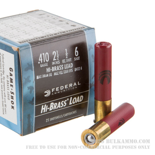 25 Rounds of .410 Ammo by Federal -#6 shot