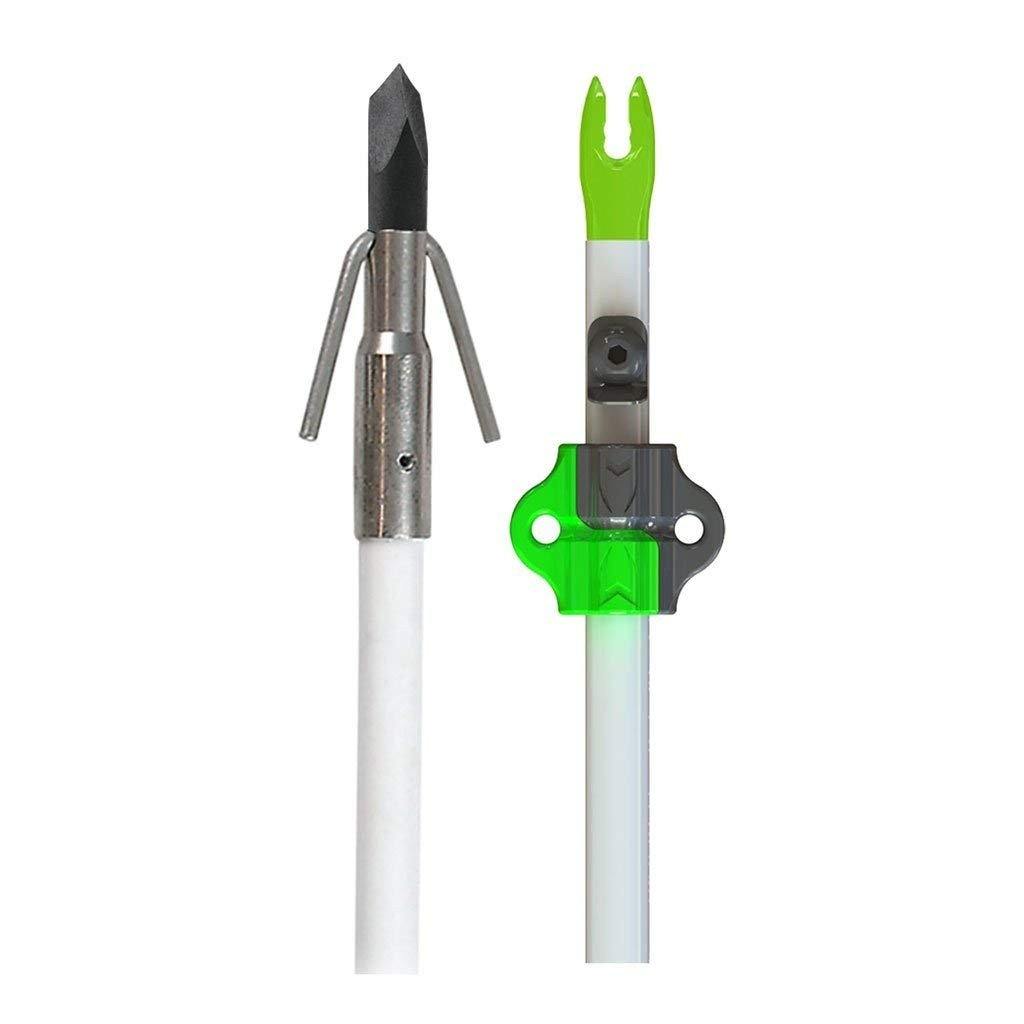 Muzzy Bowfishing - Classic White Fish Arrow w/ Gar Point and Bottle Slide