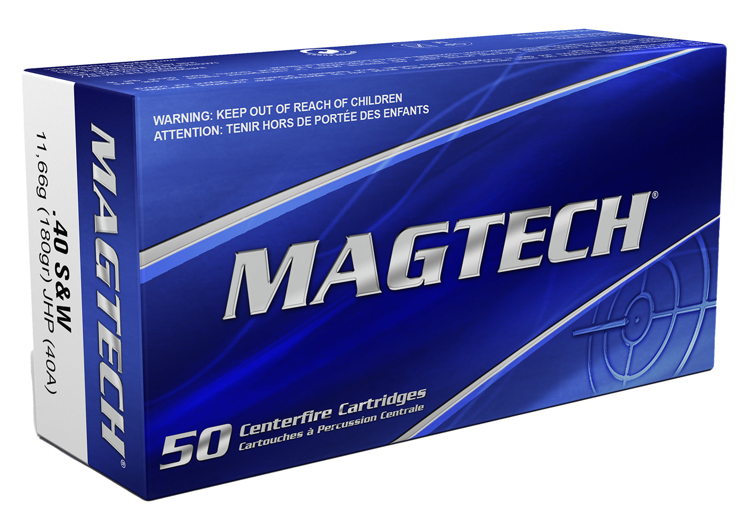 Magtech .40 S&W Sport Shooting 180gr JHP Ammo 990 FPS