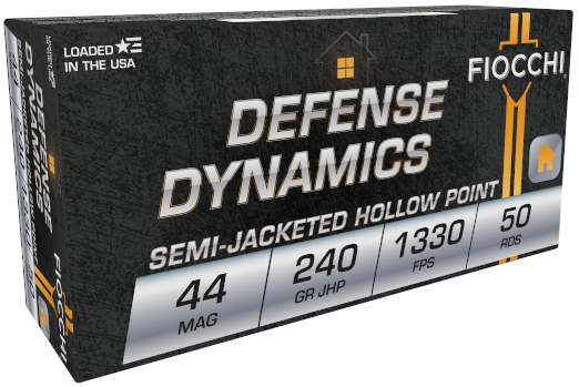 Fiocchi 44D500 Defense Dynamics 44 Mag 240 gr Semi-Jacketed Hollow Point (SJHP) 50 Bx