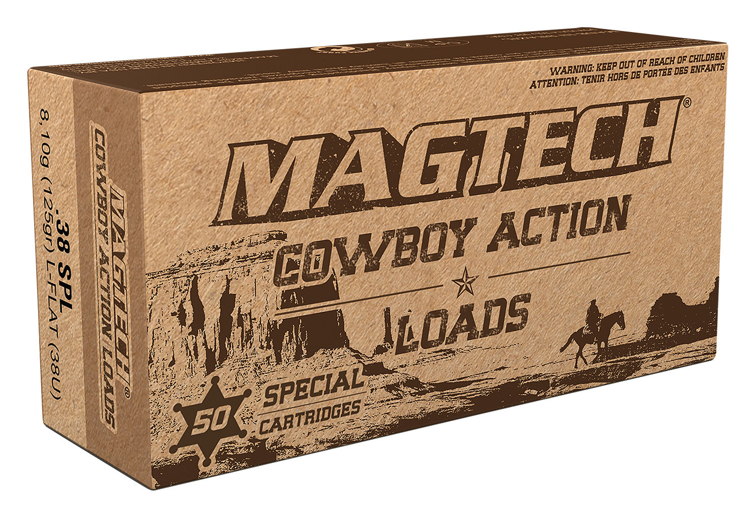 Magtech .38 Special Cowboy Action 125gr Lead Flat Nose Ammo 920 FPS