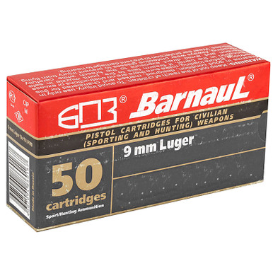 Barnaul 9MM Luger 145GR HP Steel Polycoated Case 50 Rounds