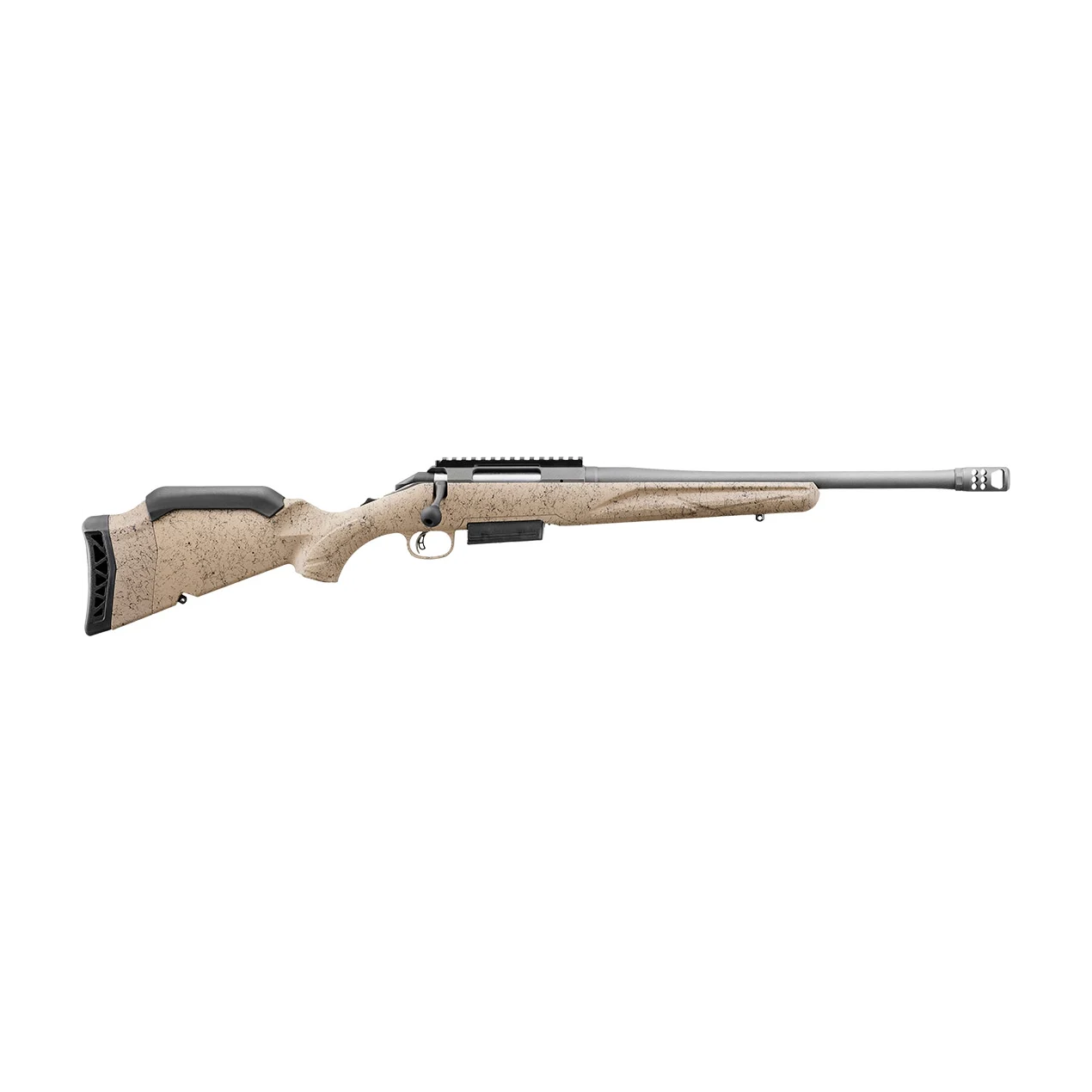 Ruger, American Rifle Ranch, Generation II, Bolt Action Rifle, 450 Bushmaster, 16.4″ Barrel, 1:9.5 Twist, Threaded 5/8×24, Muzzle Brake