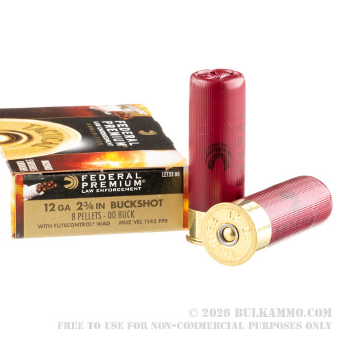 250 Rounds of 12ga Ammo by Federal Tactical - 00 Buck