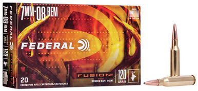 Federal Fusion 7mm-08 Remington 120 Grain Soft Point Ammunition - 20 Rounds