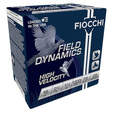 Fiocchi Shooting Dynamics 16 GA 2.75" 1 1/8 oz. #7.5 High Velocity 25 Shotshells