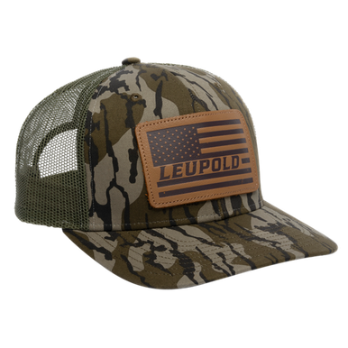 Leupold American Flag Trucker Hat, Green/Bottomland Camo