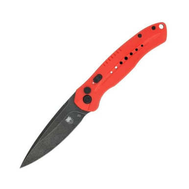 CobraTec Knives Diablo Folding Drop Point Knife, Red