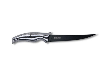 SORD Fishing Products 7" Flexy Fillet Knife Medium Flex Fixed Blade, Black