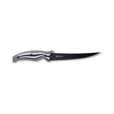 Sord Fishing Products 7" Flexy Fillet Knife Fixed Blade, Black