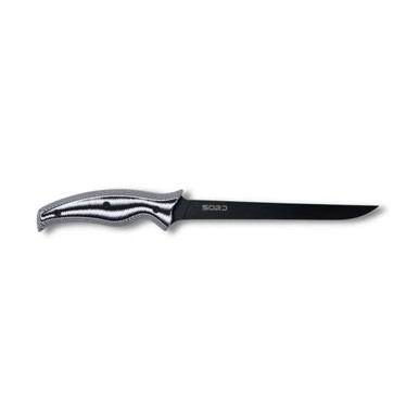 SORD Fishing Products 8" Flexy Fillet Knife Super Flex Fixed Blade, Black