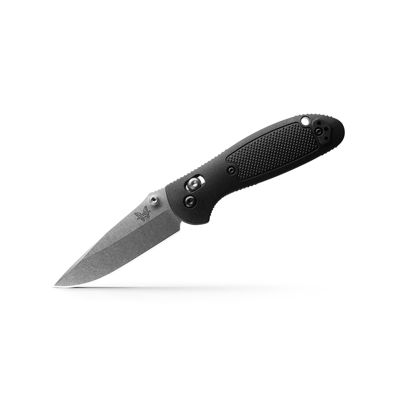 Benchmade - 556-S30V Mini Griptilian Black Grivory Drop-Point