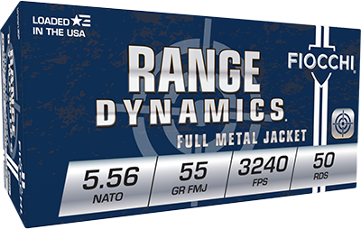 FIOCCHI AMMO 5.56 NATO 55GR FMJBT 50-RD