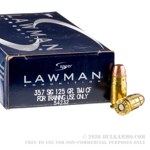 1000 Rounds of .357 SIG Ammo by Speer - 125gr TMJ